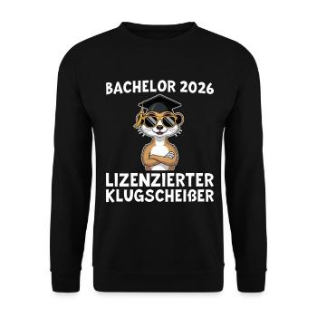Idée cadeau pour le titre de licence 2026 - Sweat-shirt Unisexe - noir - Devant - Alina (178cm) & Michal (187cm)