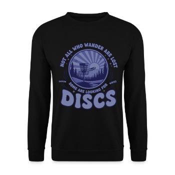 Nicht alle, die umherwandern, sind auf der Suche nach Discgolf verloren - Unisex Pullover - Schwarz - Vorne - Alina (178cm) & Michal (187cm)