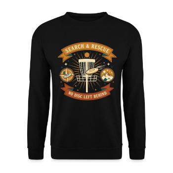 Recherche et sauvetage : aucun disque laissé derrière Disc golf - Sweat-shirt Unisexe - noir - Devant - Alina (178cm) & Michal (187cm)