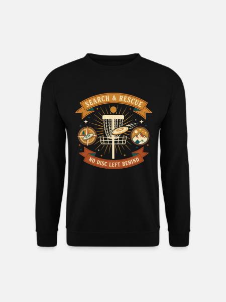 Search And Rescue No Disc Left Behind Disc Golf - Unisex Pullover - Schwarz