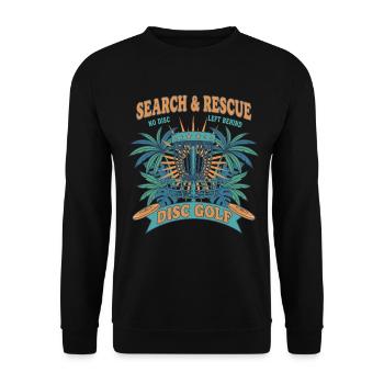 Recherche et sauvetage : aucun disque laissé derrière Disc golf - Sweat-shirt Unisexe - noir - Devant - Alina (178cm) & Michal (187cm)