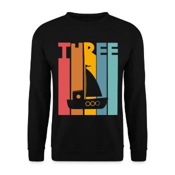 Voilier du 3e anniversaire - Sweat-shirt Unisexe - noir - Devant - Alina (178cm) & Michal (187cm)