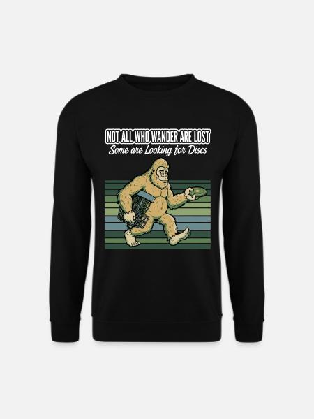 Disc Golf Ikke alle, der vandrer, er fortabte - Unisex sweater - sort