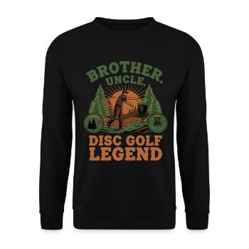 Brother Uncle Disc Golf Legend Scenic - Unisex Sweatshirt - black - Front - Alina (178cm) & Michal (187cm)