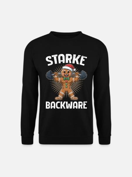 Gingerbread Man STARKE BACKWARE Funny - Unisex Sweatshirt - black