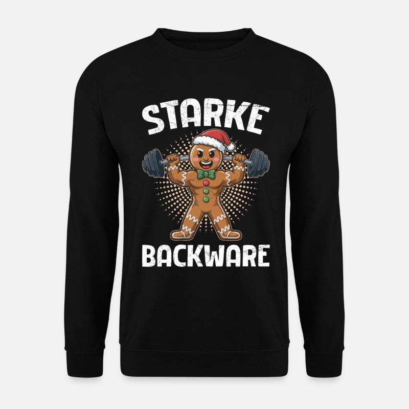 Gingerbread Man STARKE BACKWARE Funny - Unisex Sweatshirt - black
