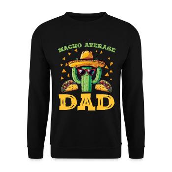 Cactus Dad Fiesta - Unisex Pullover - Schwarz - Vorne - Alina (178cm) & Michal (187cm)