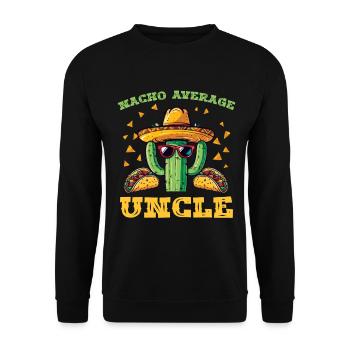Cactus with sombrero and tacos - Unisex Sweatshirt - black - Front - Alina (178cm) & Michal (187cm)