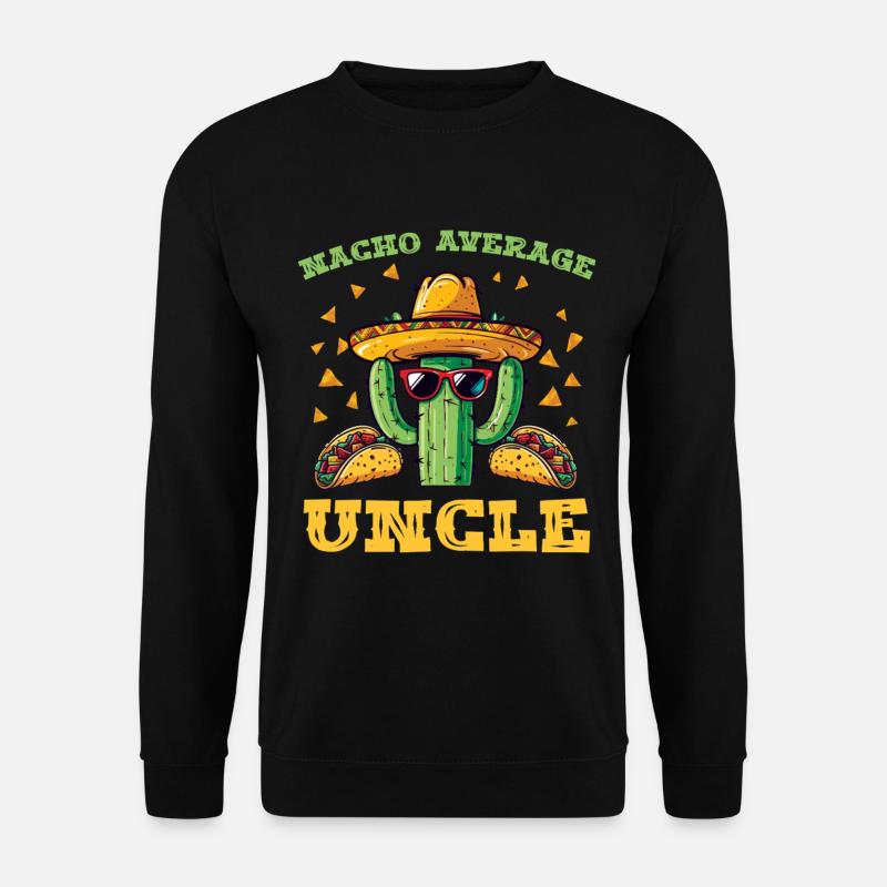 Cactus with sombrero and tacos - Unisex Sweatshirt - black