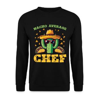 Cactus Taco Macho Fiesta - Unisex Sweatshirt - black - Front - Alina (178cm) & Michal (187cm)
