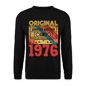 50e Anniversaire 50 ans Original 1976 Vintage - Sweat-shirt Unisexe - noir - Devant - Alina (178cm) & Michal (187cm)