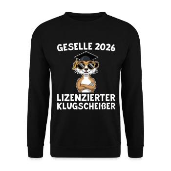 Training passed 2026 meerkat journeyman - Unisex Sweatshirt - black - Front - Alina (178cm) & Michal (187cm)