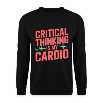 ICU Nurse Critical Thinking Is My Trauma Response - Unisex Sweatshirt - black - Front - Alina (178cm) & Michal (187cm)