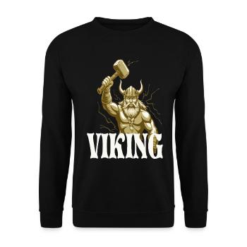 Légende viking viking marin Odin Raven Fighter - Sweat-shirt Unisexe - noir - Devant - Alina (178cm) & Michal (187cm)