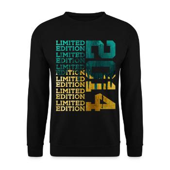 ÉDITION LIMITÉE 2014 12 ANS 12E ANNIVERSAIRE - Sweat-shirt Unisexe - noir - Devant - Alina (178cm) & Michal (187cm)
