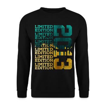 LIMITED EDITION 2013 13 JAHRE 13. GEBURTSTAG - Unisex Pullover - Schwarz - Vorne - Alina (178cm) & Michal (187cm)