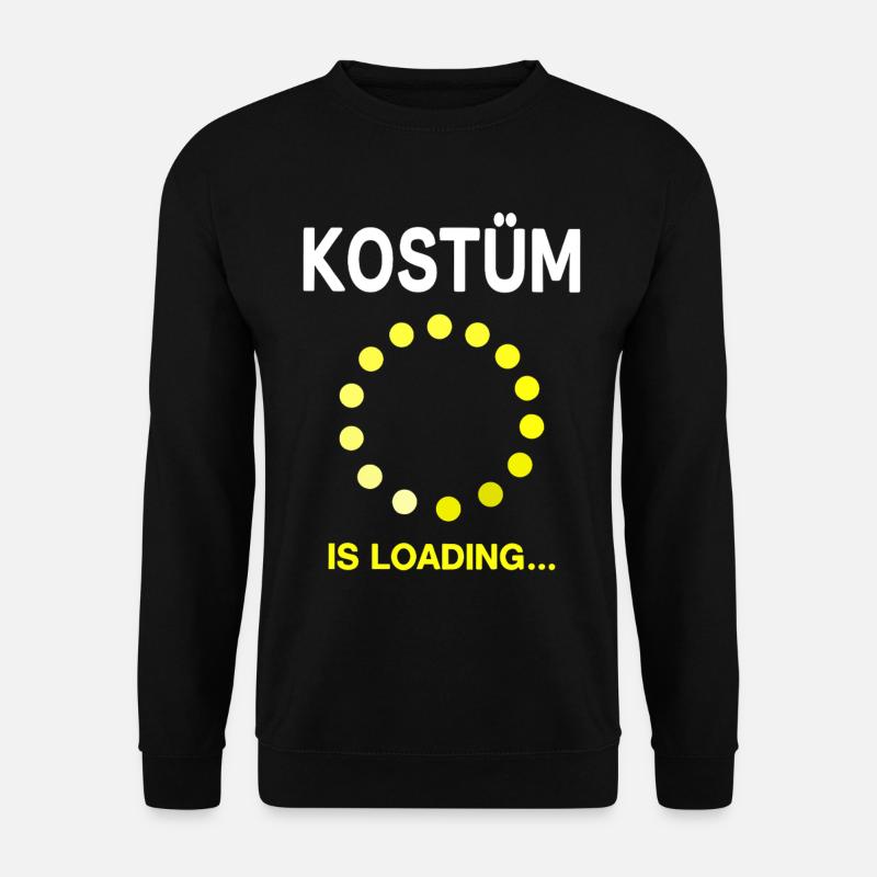 Fasnet Fasching Karneval Kostüm is Loading - Unisex Pullover - Schwarz