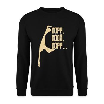 Island of Sylt DÖPP DODO DÖPP Wadden Sea Funny - Unisex Sweatshirt - black - Front - Alina (178cm) & Michal (187cm)