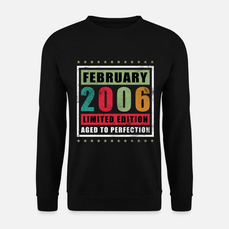 Februar 2006 Jubiläum Februar 2006 Februar - Unisex Pullover - Schwarz