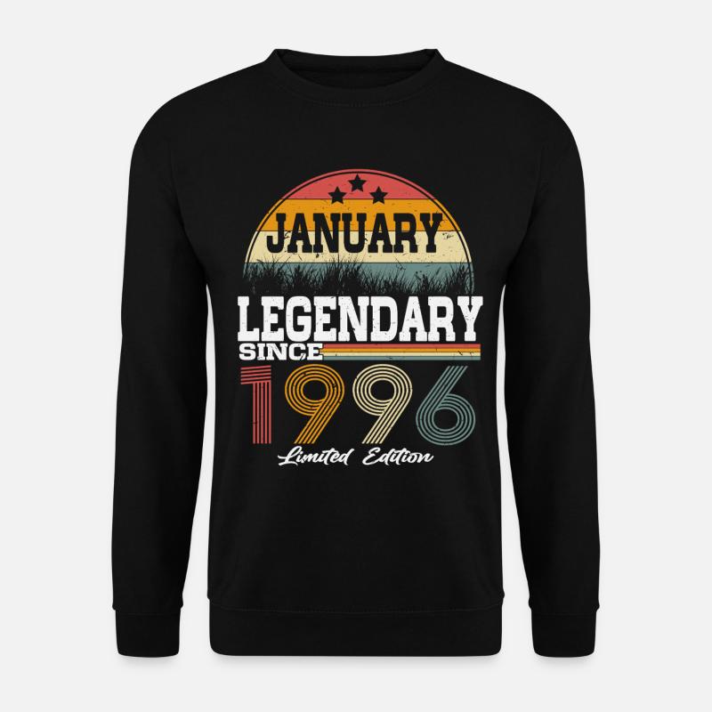 Legenden-wurden-im-Januar-1996-geboren - Unisex Pullover - Schwarz