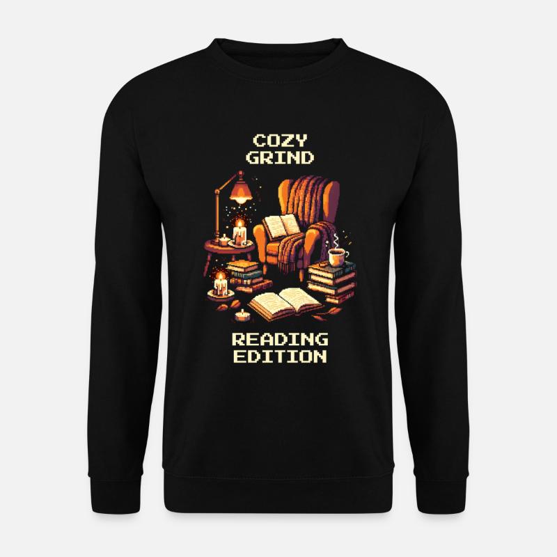 Grind Douillet | Livres de lecture douillets - Sweat-shirt Unisexe - noir