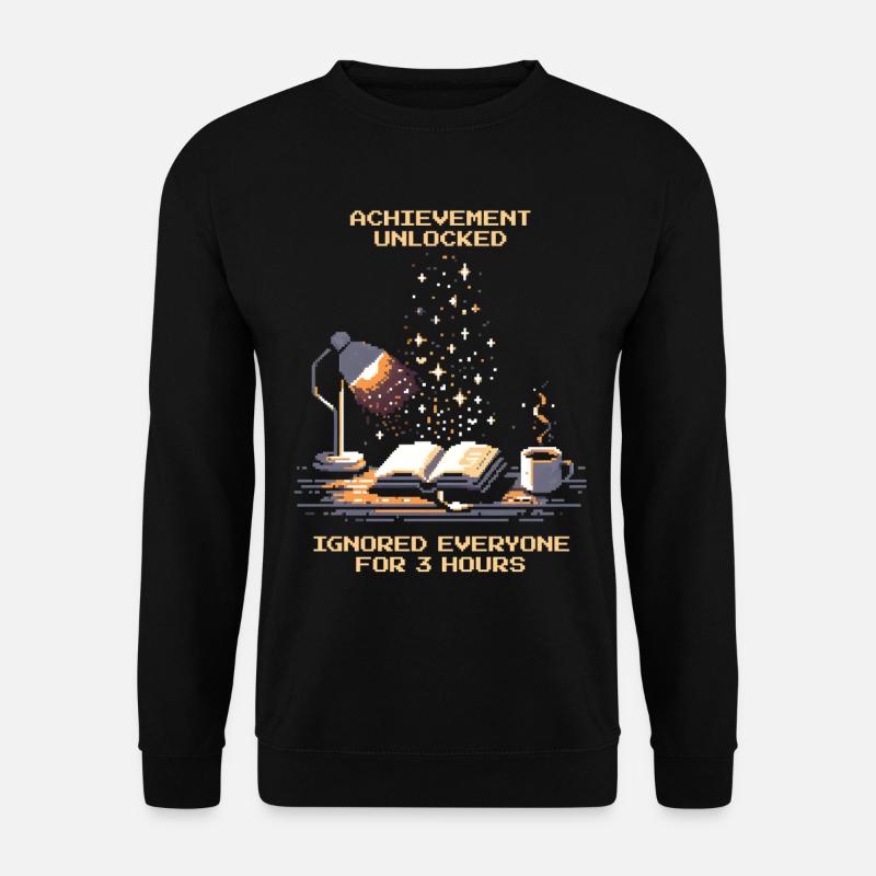 Erfolg freigeschaltet | Lesen Bücher Nerd - Unisex Pullover - Schwarz