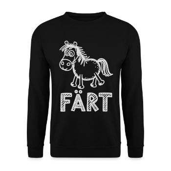 Pferd Reiten Reiterin Pferdebesitzer FÄRT - Unisex Pullover - Schwarz - Vorne - Alina (178cm) & Michal (187cm)
