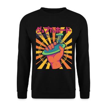 Disc Golf Grippe-le et Rip It Flying Disc Fun - Sweat-shirt Unisexe - noir - Devant - Alina (178cm) & Michal (187cm)