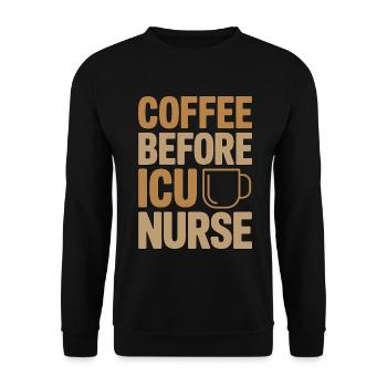 Infirmière en soins intensifs Café Infirmière diplômée Amoureuse du café - Sweat-shirt Unisexe - noir - Devant - Alina (178cm) & Michal (187cm)
