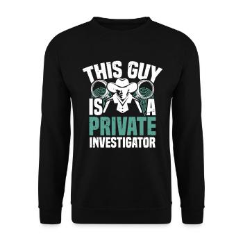  Private Detective Costume Guard Uniform Private - Unisex Sweatshirt - black - Front - Alina (178cm) & Michal (187cm)