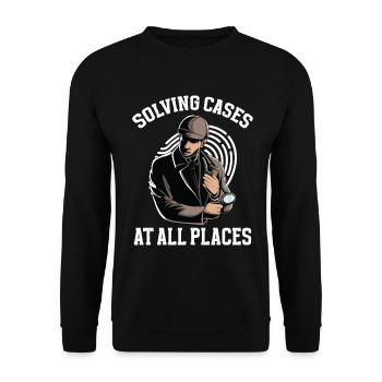 Ermittlungsuniform Beobachtungsausrüstung Private - Unisex Pullover - Schwarz - Vorne - Alina (178cm) & Michal (187cm)