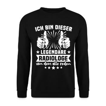 Radiologist Legend - Unisex Sweatshirt - black - Front - Alina (178cm) & Michal (187cm)