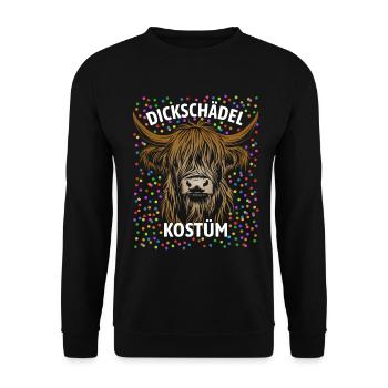 Déguisement têtu de bétail des Highlands - Sweat-shirt Unisexe - noir - Devant - Alina (178cm) & Michal (187cm)