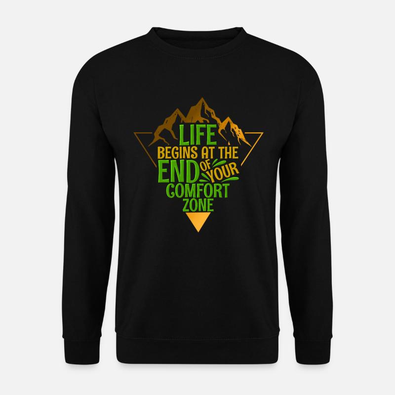 Bergsteigen Wandern - Unisex Pullover - Schwarz