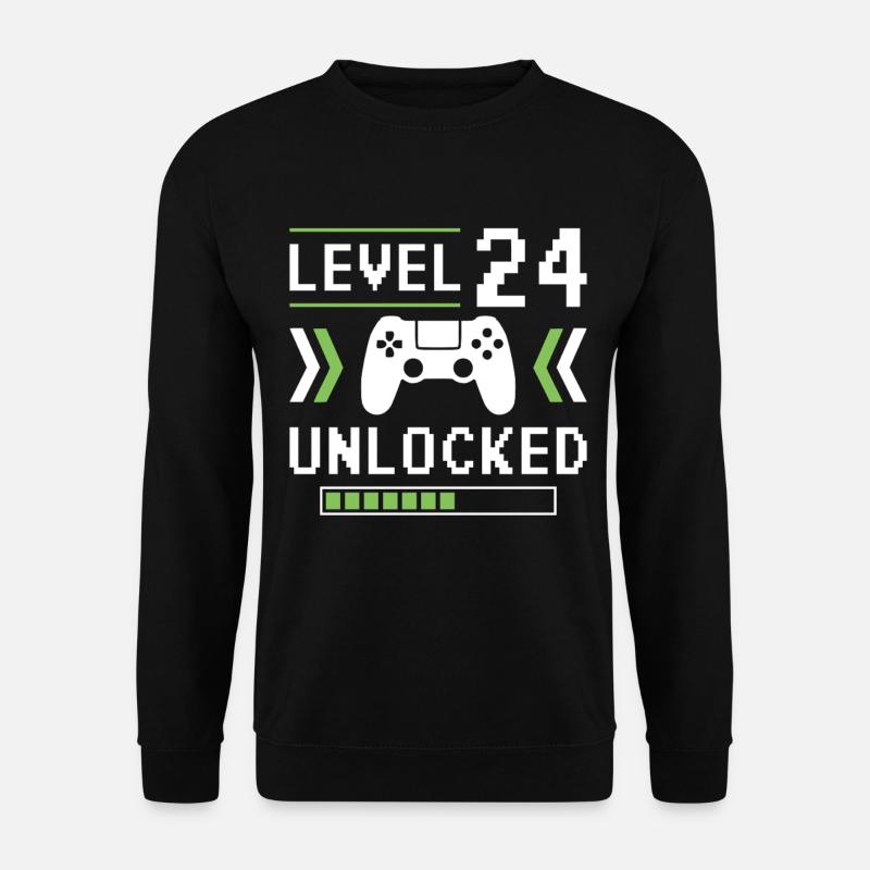 24e anniversaire Niveau 24 débloqué - Sweat-shirt Unisexe - noir