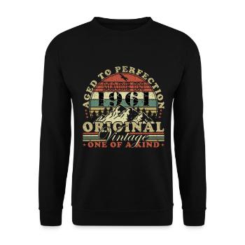 Fabriqué en 1961 - Édition limitée - Année de naissance - Sweat-shirt Unisexe - noir - Devant - Alina (178cm) & Michal (187cm)