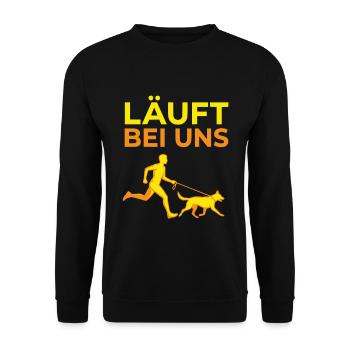 Hunde Gassi Hundebesitzer - Unisex Pullover - Schwarz - Vorne - Alina (178cm) & Michal (187cm)