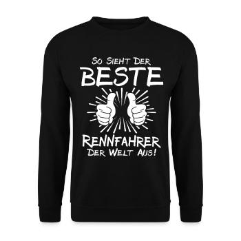 Best Racer - Unisex Sweatshirt - black - Front - Alina (178cm) & Michal (187cm)