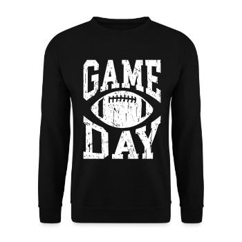 Game Day Football - Unisex Sweatshirt - black - Front - Alina (178cm) & Michal (187cm)