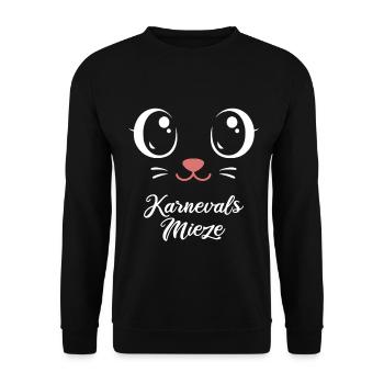 Kitty du Carnaval | Déguisement de Big Face - Sweat-shirt Unisexe - noir - Devant - Alina (178cm) & Michal (187cm)