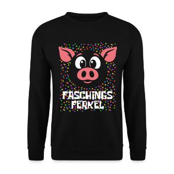 Carnival's Piglet | Costume Carnival Disguise - Unisex Sweatshirt - black - Front - Alina (178cm) & Michal (187cm)