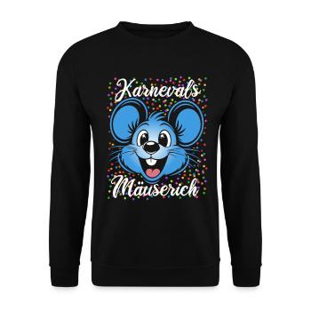 Carnival Mouse | Partner Costume Men - Unisex Sweatshirt - black - Front - Alina (178cm) & Michal (187cm)