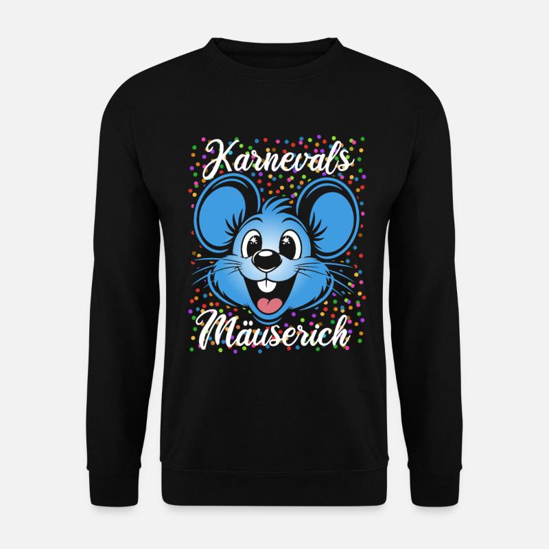 Karnevals Mäuserich | Partner Kostüm Herren - Unisex Pullover - Schwarz