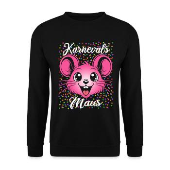 Karnevals Maus | Partner Kostüm Damen - Unisex Pullover - Schwarz - Vorne - Alina (178cm) & Michal (187cm)