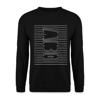 Lebenslinien | Abi 26 - Abitur - Geschenk - Unisex Pullover - Schwarz - Vorne - Alina (178cm) & Michal (187cm)