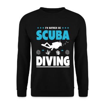Drôle de design de plongeur - Sweat-shirt Unisexe - noir - Devant - Alina (178cm) & Michal (187cm)
