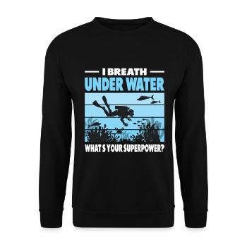 Drôle de design de plongeur - Sweat-shirt Unisexe - noir - Devant - Alina (178cm) & Michal (187cm)
