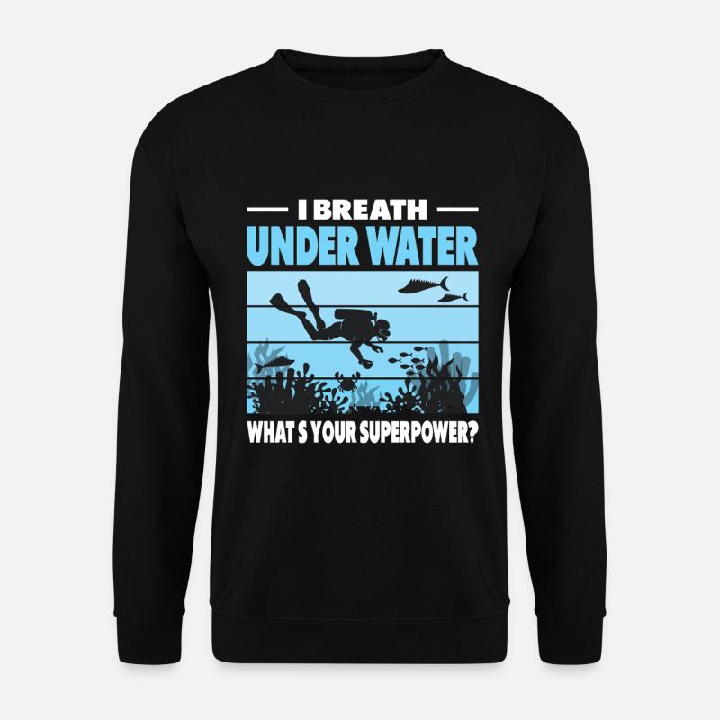 Funny diver design - Unisex Sweatshirt - black