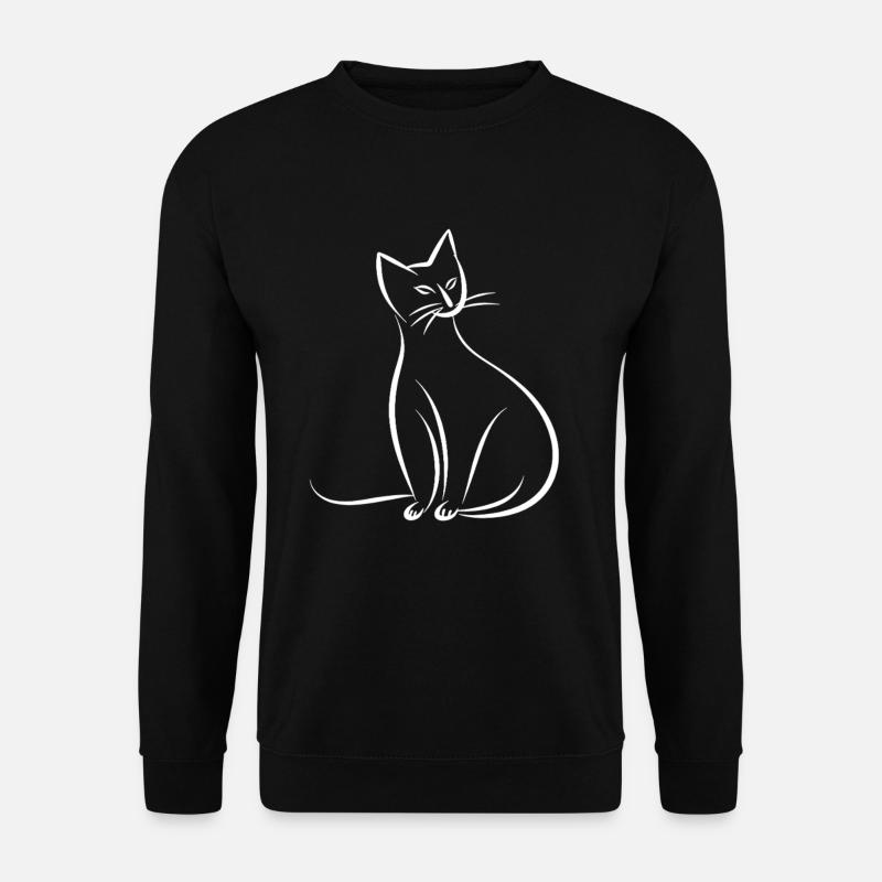 Dessin de chat - Sweat-shirt Unisexe - noir