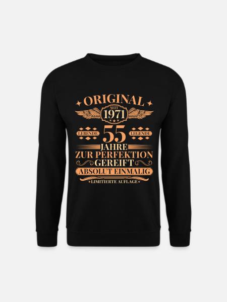 55. Geburtstag Lebende Legende seit 1971 - Unisex Pullover - Schwarz